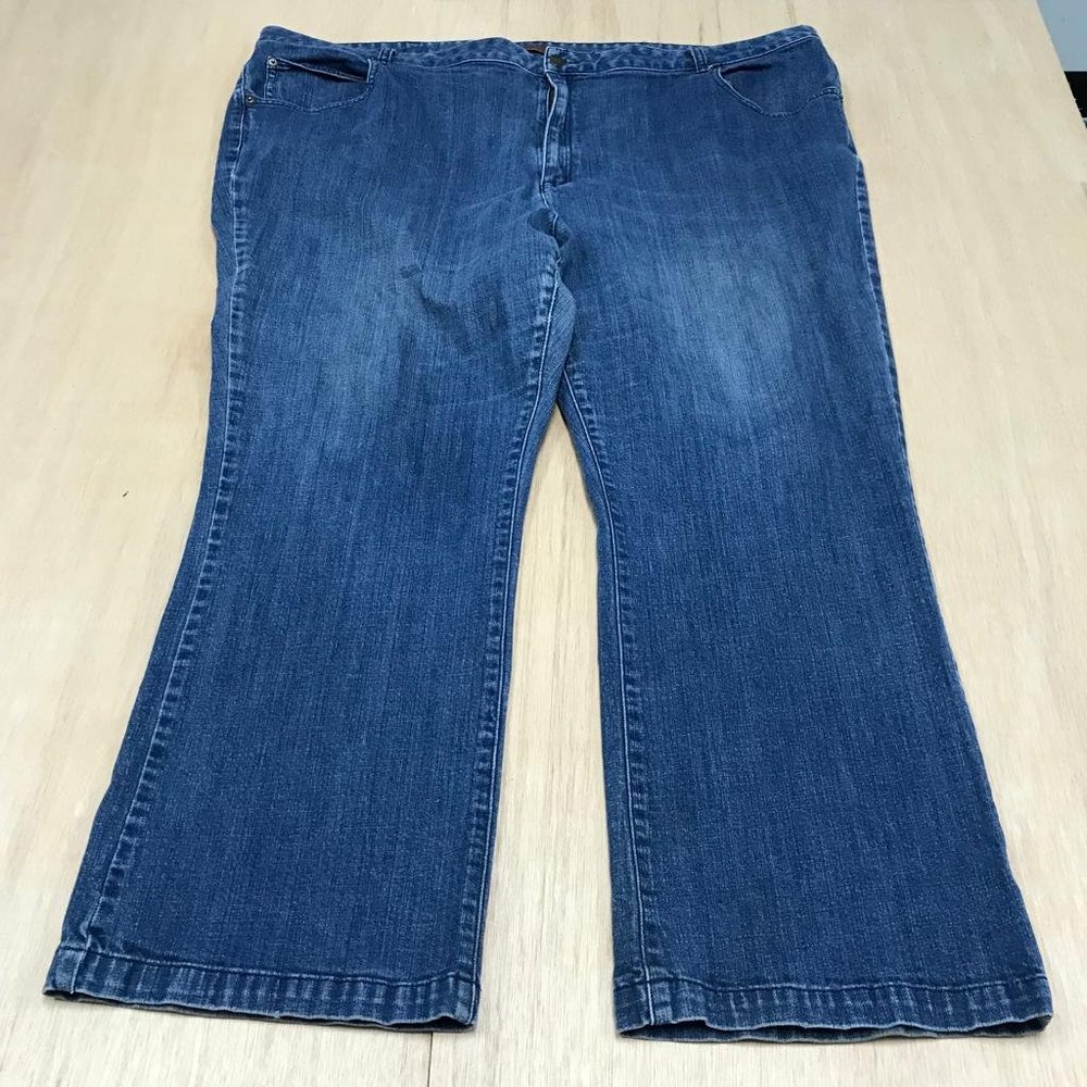 liz&me straight curvy jeans size 10plus size fits women 26w-28w  blue women